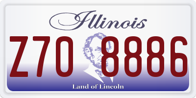 IL license plate Z708886