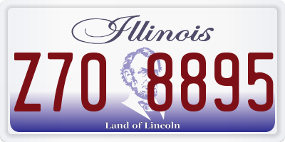 IL license plate Z708895