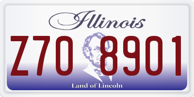 IL license plate Z708901