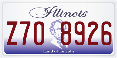 IL license plate Z708926