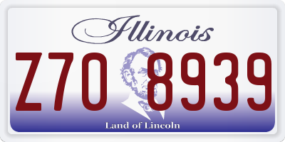 IL license plate Z708939