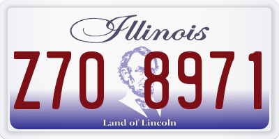 IL license plate Z708971