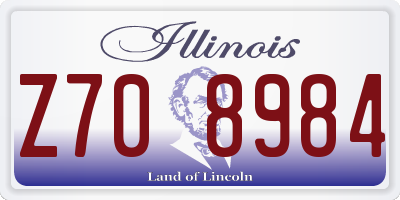 IL license plate Z708984