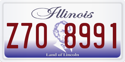 IL license plate Z708991
