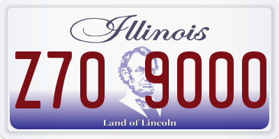 IL license plate Z709000