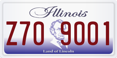 IL license plate Z709001
