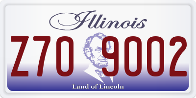 IL license plate Z709002