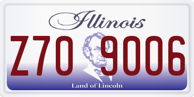 IL license plate Z709006