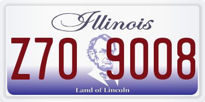 IL license plate Z709008