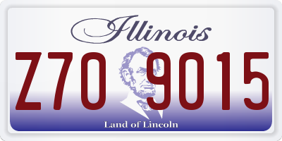 IL license plate Z709015