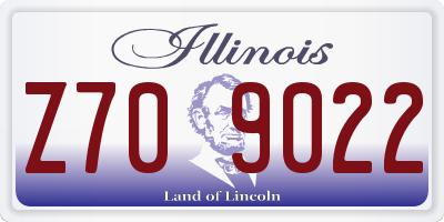 IL license plate Z709022