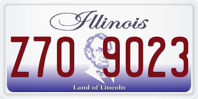 IL license plate Z709023