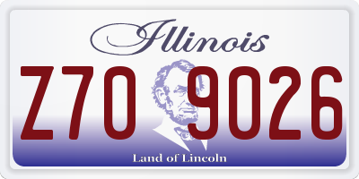 IL license plate Z709026