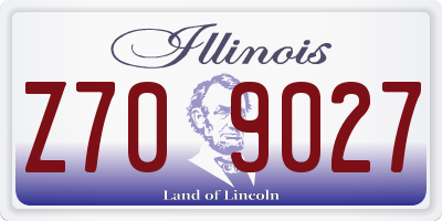 IL license plate Z709027
