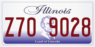 IL license plate Z709028