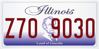 IL license plate Z709030