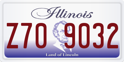 IL license plate Z709032
