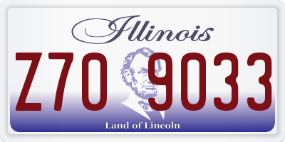 IL license plate Z709033