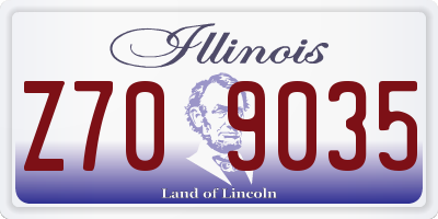IL license plate Z709035
