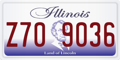IL license plate Z709036