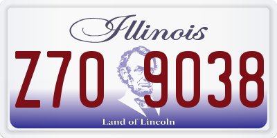 IL license plate Z709038