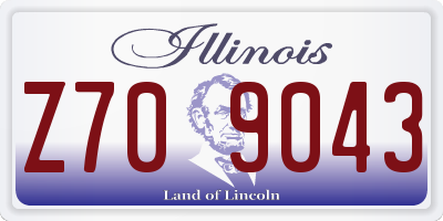IL license plate Z709043