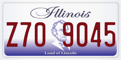 IL license plate Z709045