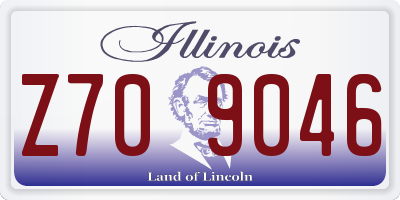 IL license plate Z709046