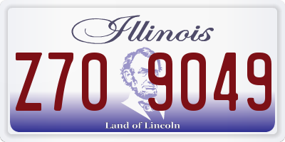 IL license plate Z709049