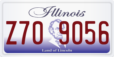 IL license plate Z709056