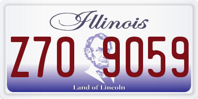 IL license plate Z709059