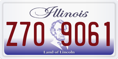 IL license plate Z709061