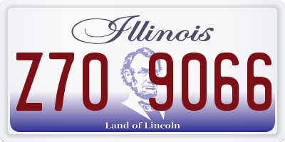 IL license plate Z709066