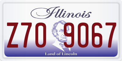 IL license plate Z709067