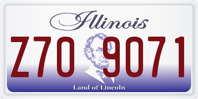 IL license plate Z709071