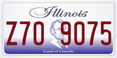 IL license plate Z709075