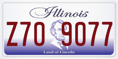IL license plate Z709077