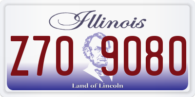 IL license plate Z709080