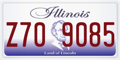 IL license plate Z709085