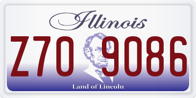 IL license plate Z709086