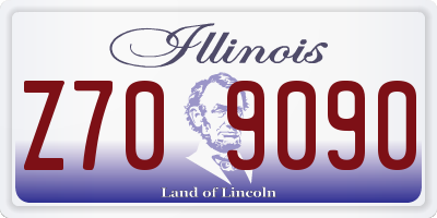 IL license plate Z709090