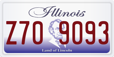 IL license plate Z709093