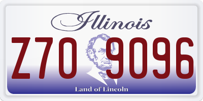 IL license plate Z709096