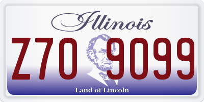 IL license plate Z709099