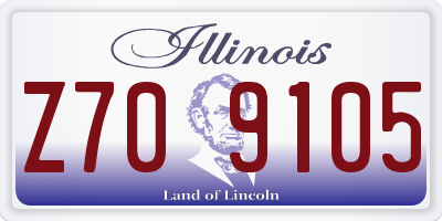 IL license plate Z709105