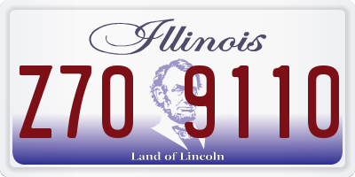 IL license plate Z709110