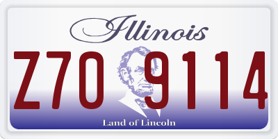 IL license plate Z709114