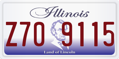 IL license plate Z709115