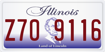 IL license plate Z709116