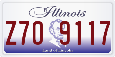IL license plate Z709117